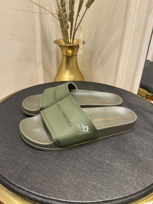 Kurt Geiger Ibiza Slider Sandals, Dark Green