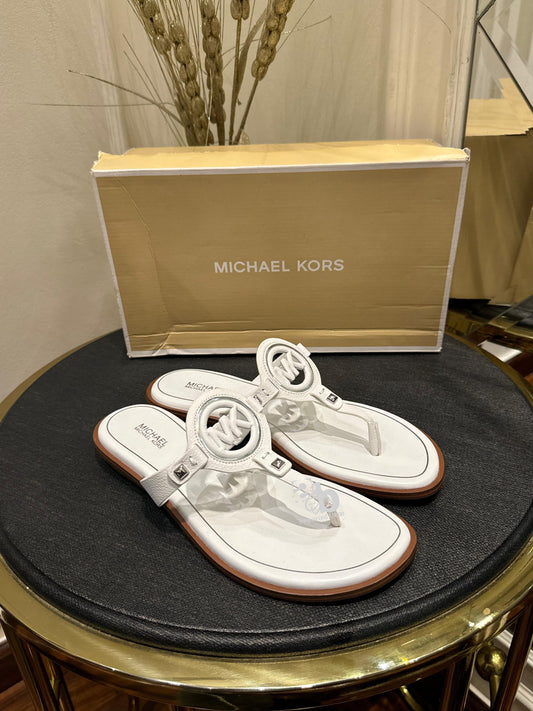 Michael Kors Aubrey Cutout Thong White