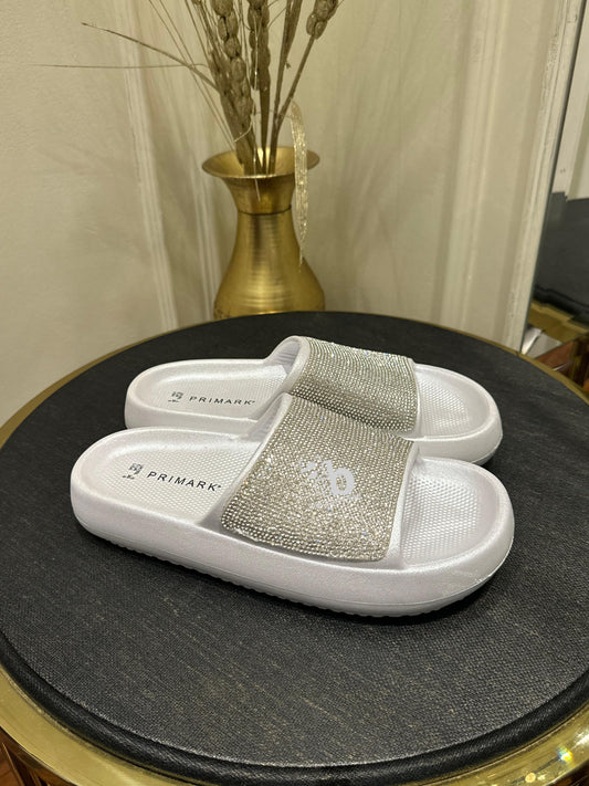 Primark White Slides