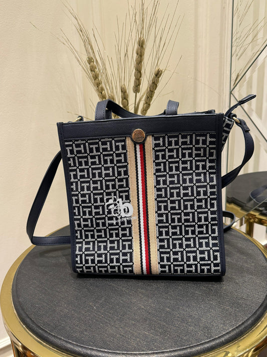 Tommy Hilfiger Cross Body Monogram Navy Bag