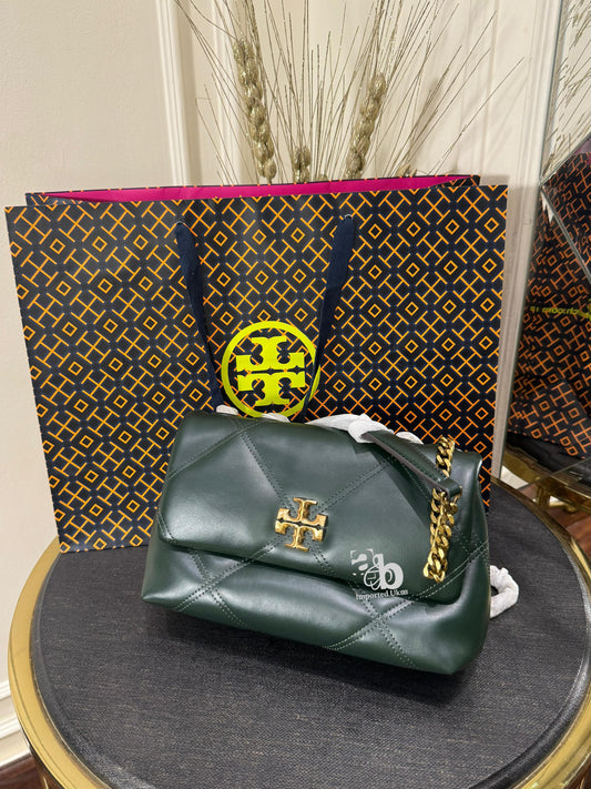 Tory Burch Kira Diamond-quilted Convertible Shoulder Bag in Leather