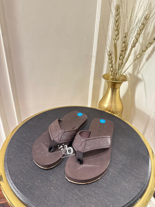 Guess Brown Durban Casual Logo Sandals