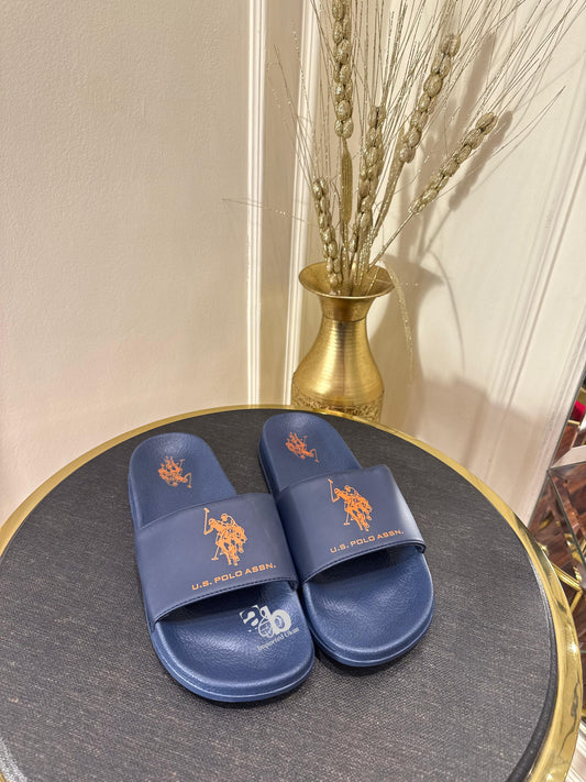 U.S.Polo Assn. Navy Slides