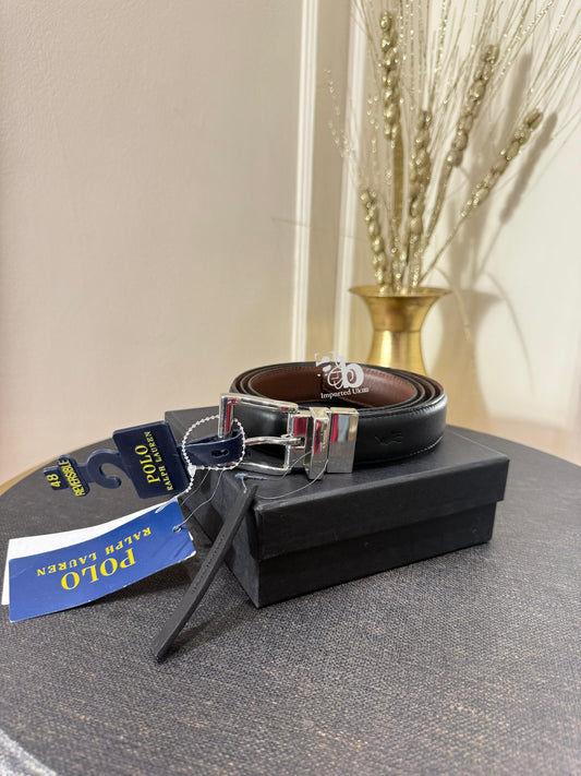 Polo Ralph Lauren Black Reversible Belt For Men