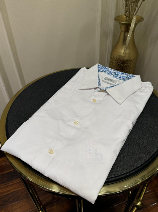 Next Men`s Full Sleeve White Shirt