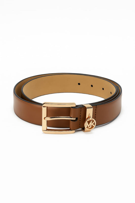 Michael Kors Brown Golden Buckle Belt