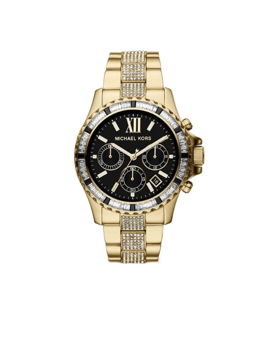 Michael Kors Black Dial Stainless Steel Strap Watch - MK5828