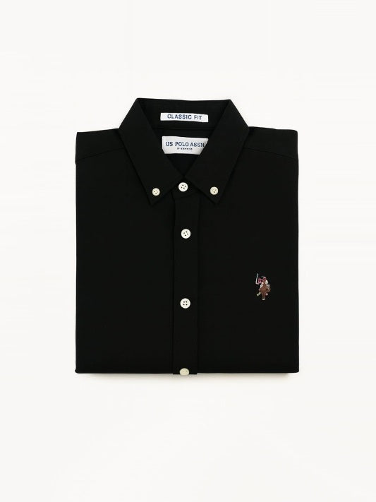 U.S.Polo Assn. Men Black Long Sleeve Button Down Shirt