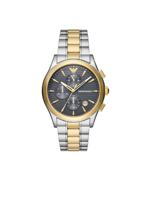 Emporio Armani Paolo Two-tone Stainless Steel Grey Dial Chronograph Quartz Watch - AR11527