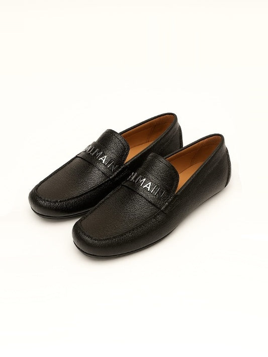 Balmain Black Driver Loafers