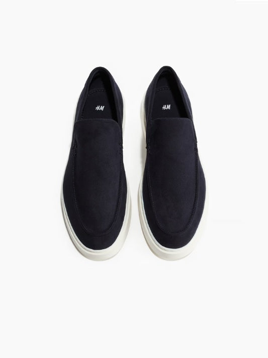 H&M Moccasin Seam Navy Blue Loafers
