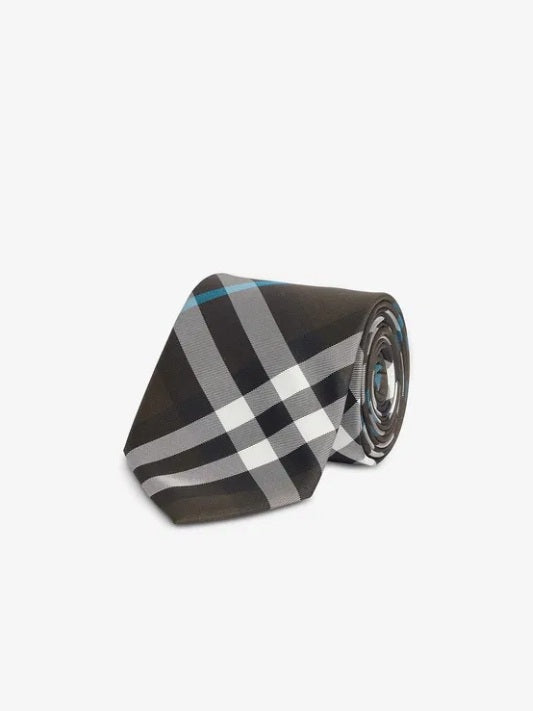 Burberry Check-Pattern Silk Tie