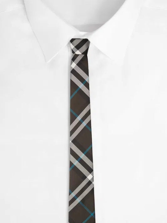 Burberry Check-Pattern Silk Tie