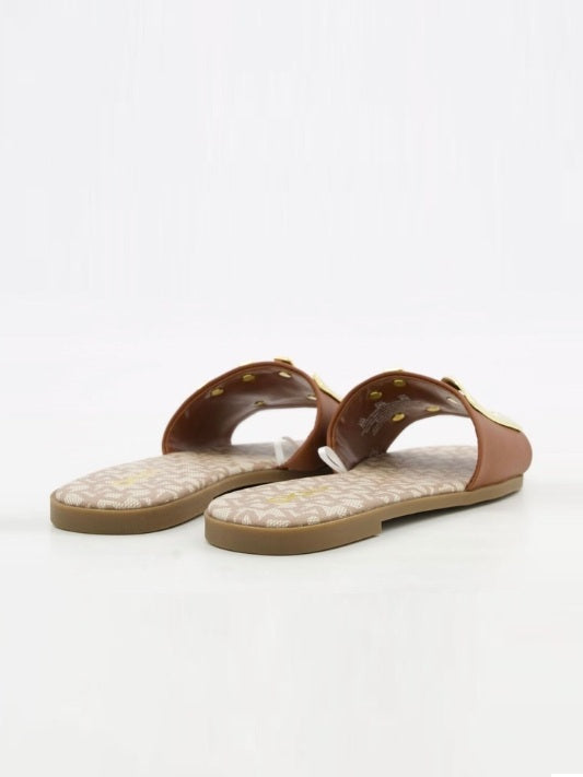 Dkny Brown Signature Slides
