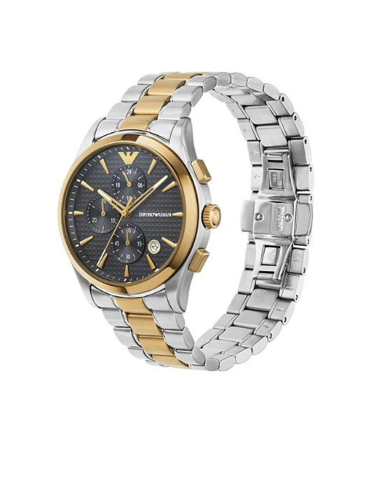 Emporio Armani Paolo Two-tone Stainless Steel Grey Dial Chronograph Quartz Watch - AR11527