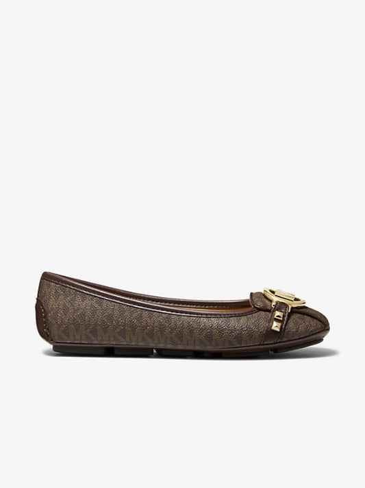 Michael Kors Brown Fulton Studded Logo Moccasin