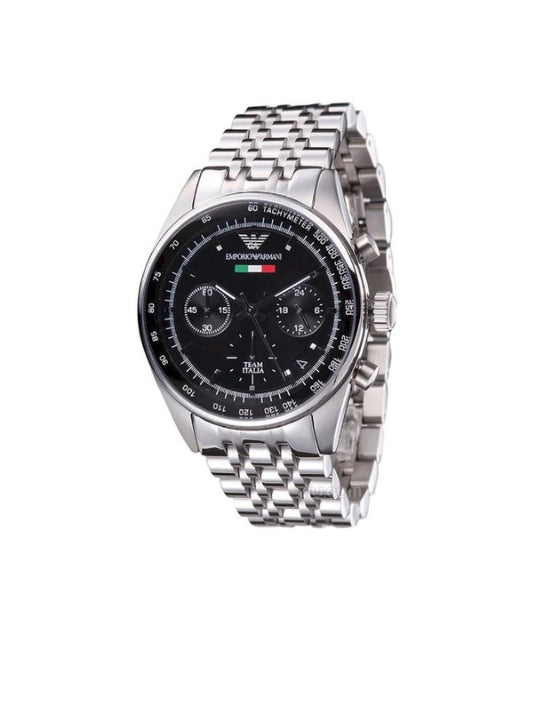 Emporio Armani Men’s Chronograph Stainless Steel Black Dial 43mm Watch - AR5983