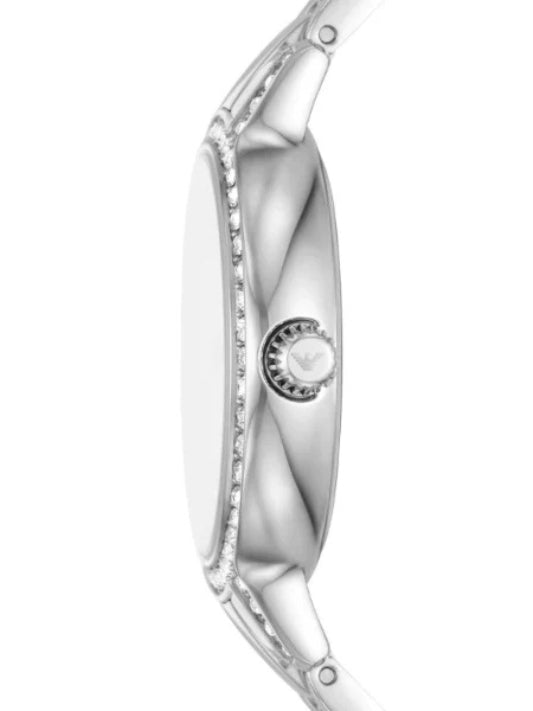 Emporio Armani Cleo Silver Stainless Steel Mother Of Pearl Dial Quartz Watch - AR11484