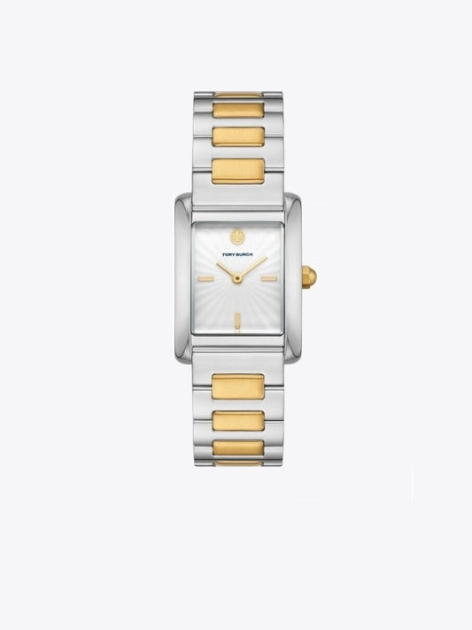 Tory Burch Eleanor Watch, Two-Tone Gold/Stainless Steel, 25 x 36 MM - TBW1024