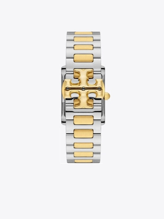 Tory Burch Eleanor Watch, Two-Tone Gold/Stainless Steel, 25 x 36 MM - TBW1024