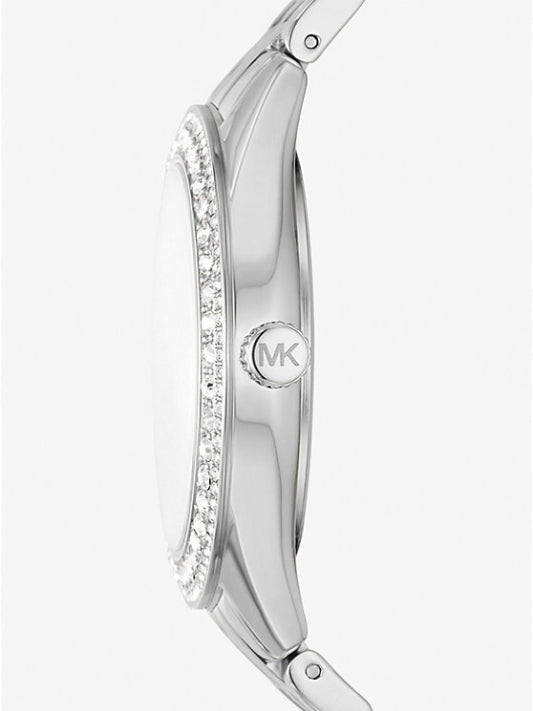Michael Kors Harlowe Pavé Silver-Tone Watch - MK4708