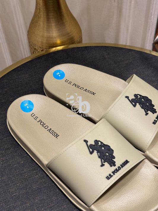 U.S.Polo Assn. White Slide