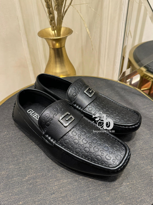 Guess Alsto Monogram Loafers Black