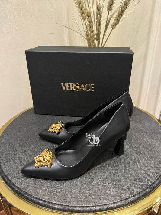 Versace Women`s Black Heeled Pumps