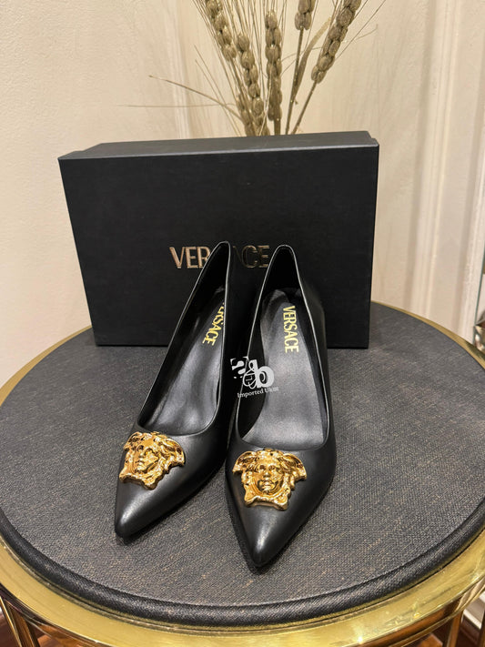 Versace Women`s Black Heeled Pumps
