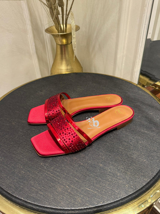 Malone Red Flats For Womens