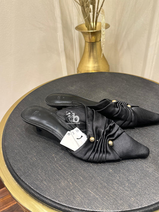 Zara Black Kitten Heels