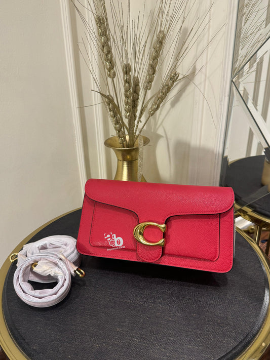 Coach Tabby Red Leather Shoulder Bag