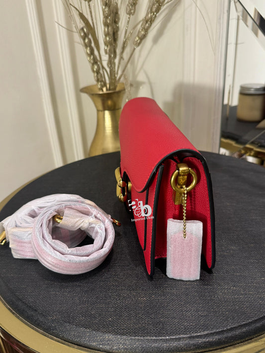 Coach Tabby Red Leather Shoulder Bag