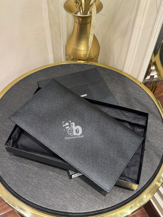 Saint Laurent Uptown Pouch in Black Leather