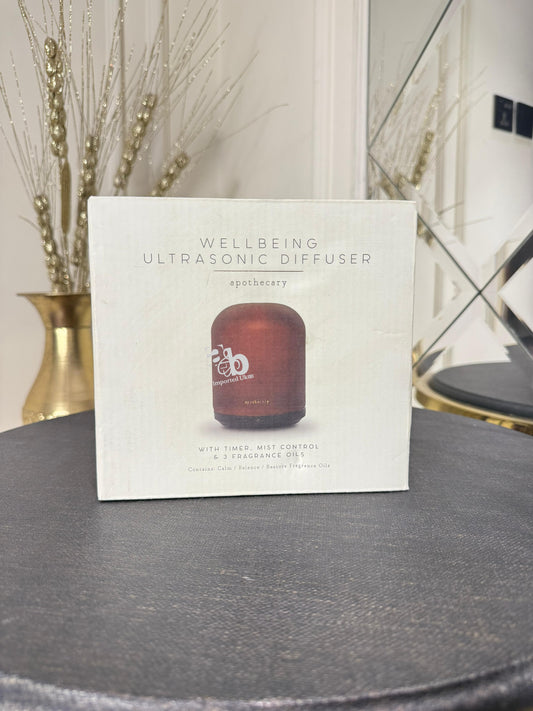 Wellbeing Ultrasonic Diffuser With Timer, Mist Control & 3 Fragrance Oils
