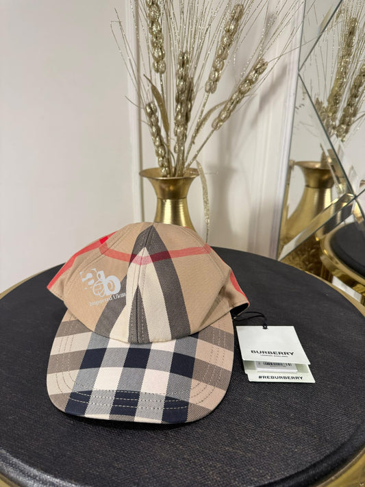 Burberry Reversible Vintage Check Cotton Ball Cap Archive Beige