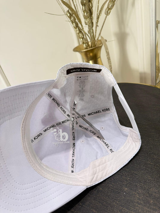 Michael Kors White Signature Printed Cap
