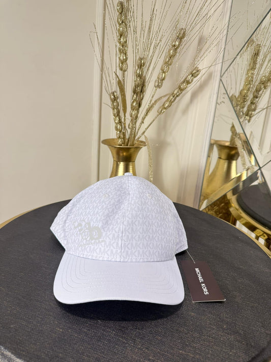 Michael Kors White Signature Printed Cap