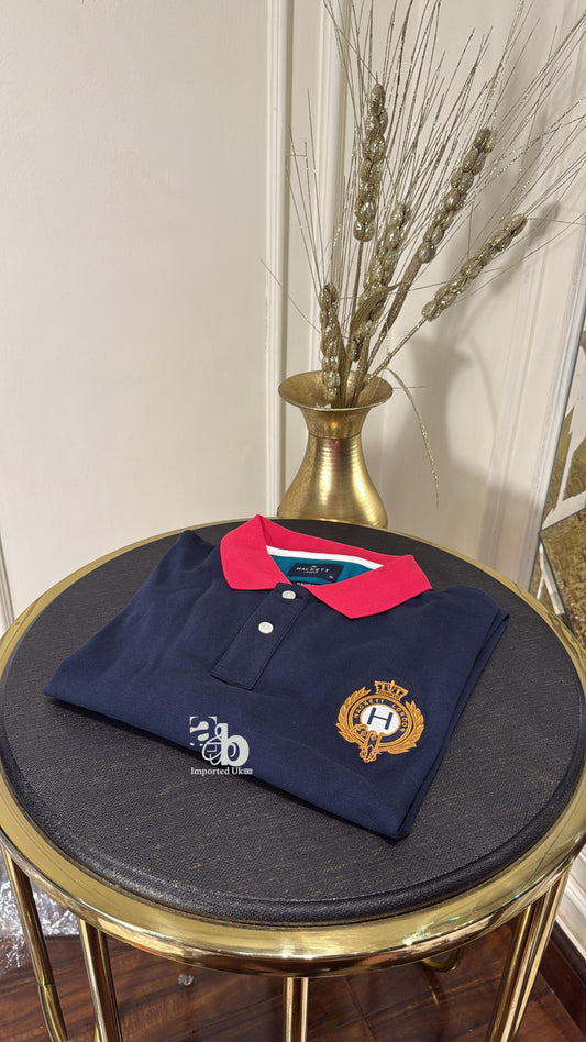 Hackett London Navy Blue Polo Shirt Classic Fit