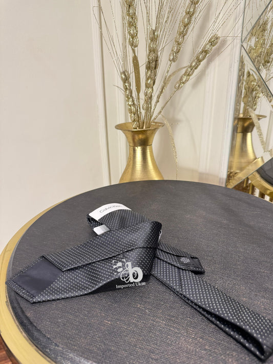 Calvin Klein Dark Grey Moxy Solid Tie