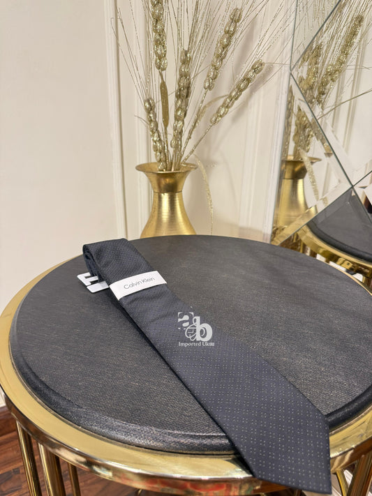 Calvin Klein Black Dotted Tie