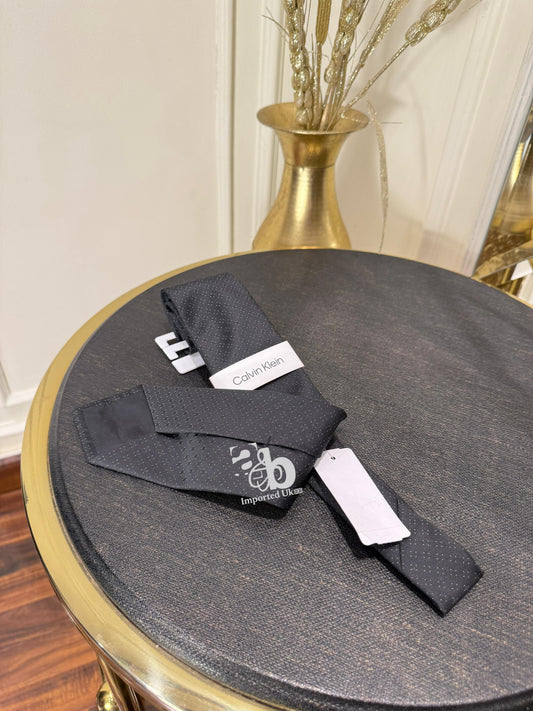 Calvin Klein Black Dotted Tie