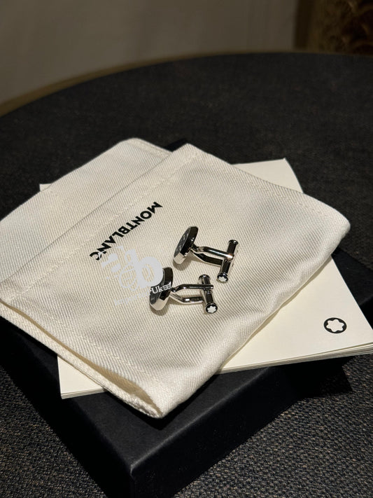 Mont Blanc Men`s Silver Cufflinks