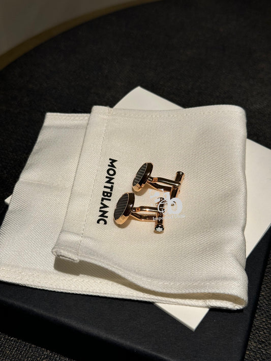 Mont Blanc Black and Gold Cufflink