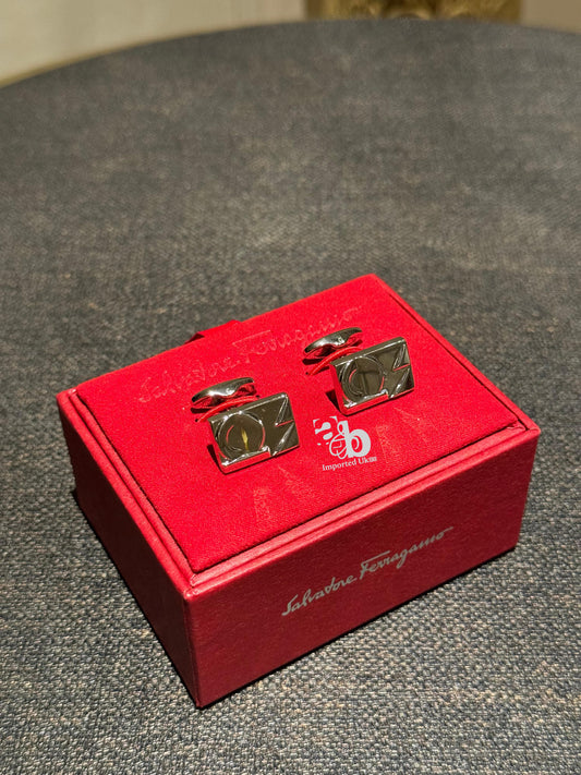 Salvatore Ferragamo Silver Cufflinks