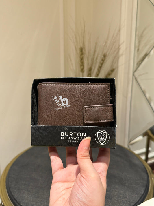 Burton Men`s Wallet Black And Brown Color