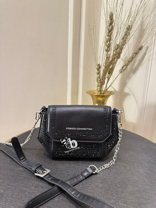 French Connection Darcy Chain Crossbody Black