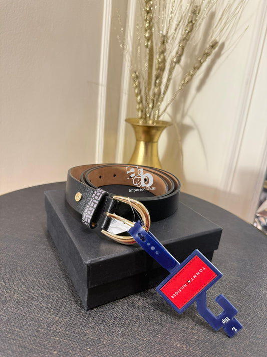 Tommy Hilfiger – Faux Leather Black Belt – Small – NWT