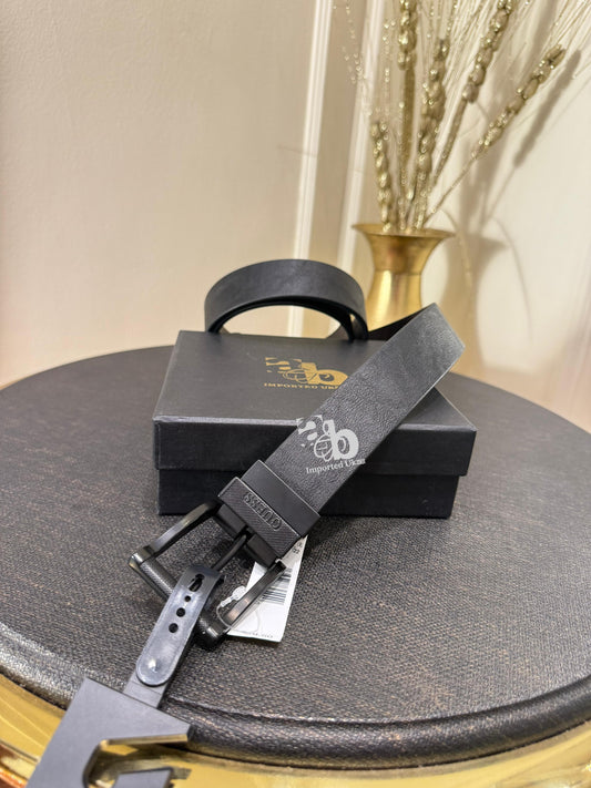 Guess Reversible Black Leather Belt