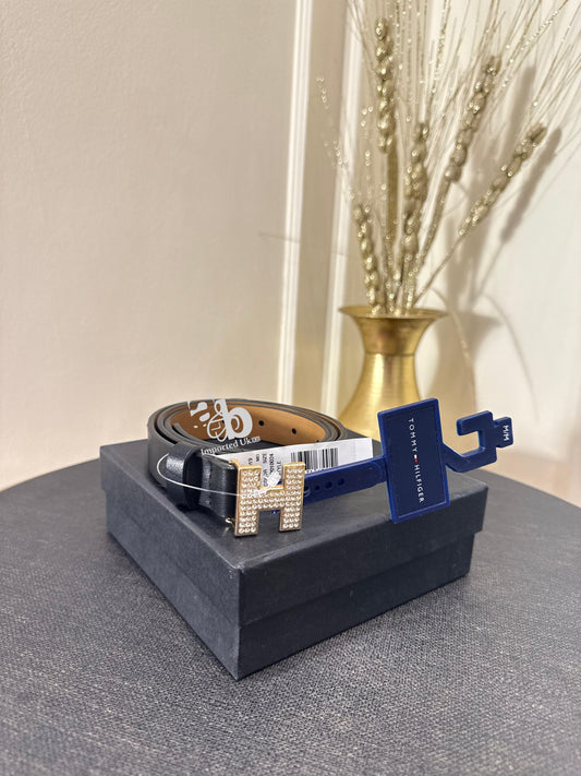 Tommy Hilfiger Women’s H Rhinestone Belt